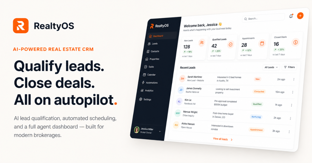 RealtyOS · Zero-Latency Lead Engagement